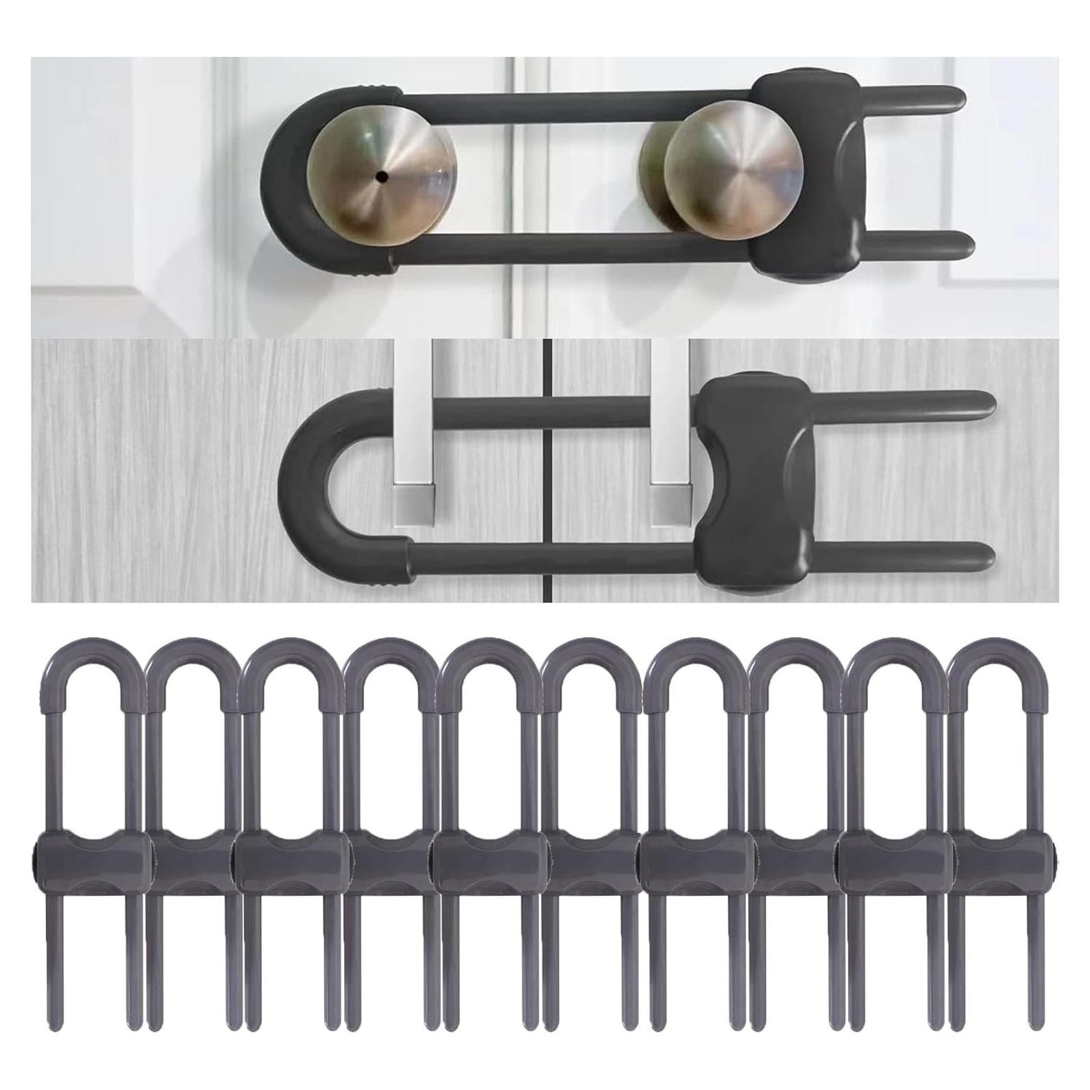 Cerraduras Deslizantes de Seguridad WENPENG para Gabinetes - 10 Paquete