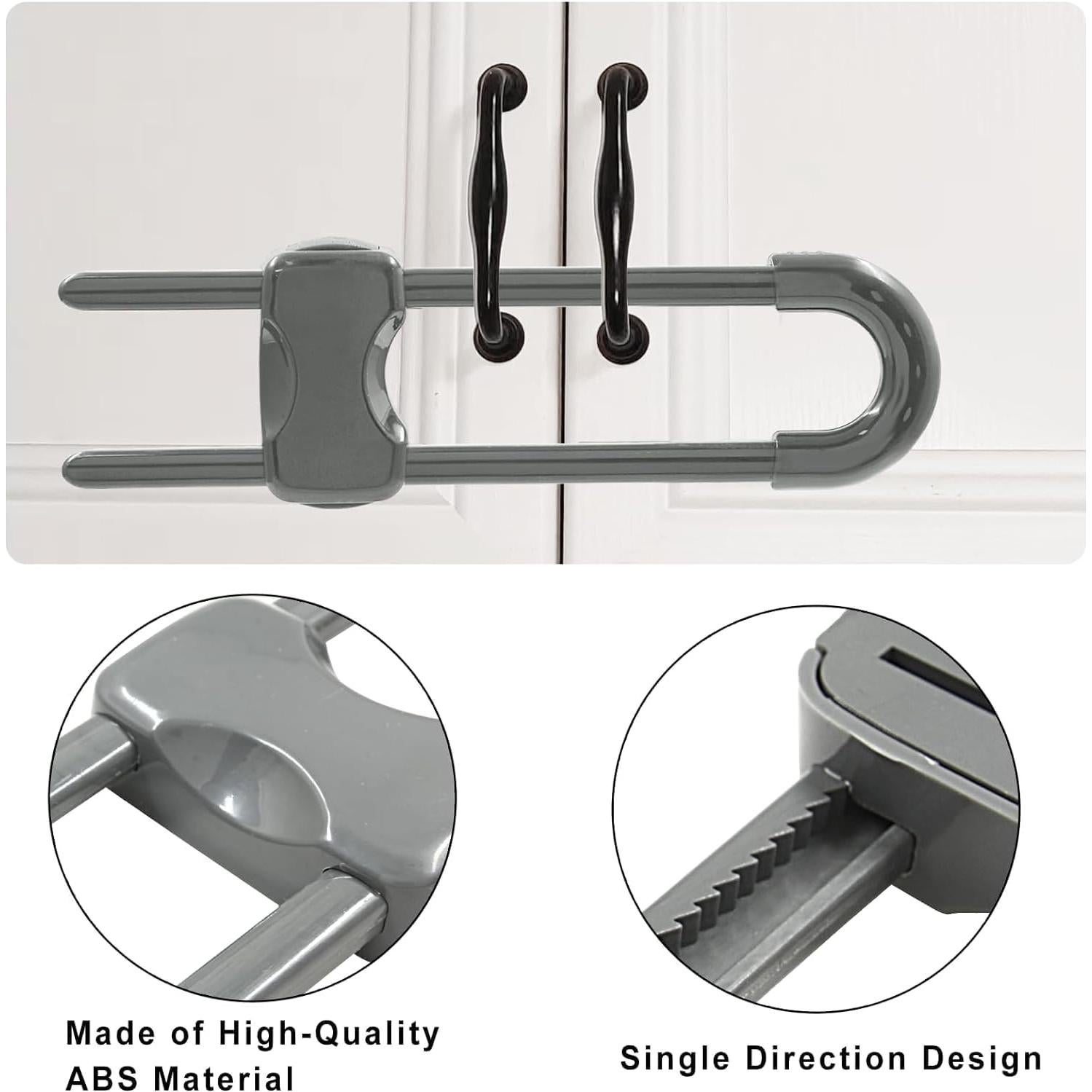 Cerraduras Deslizantes de Seguridad WENPENG para Gabinetes - 10 Paquete