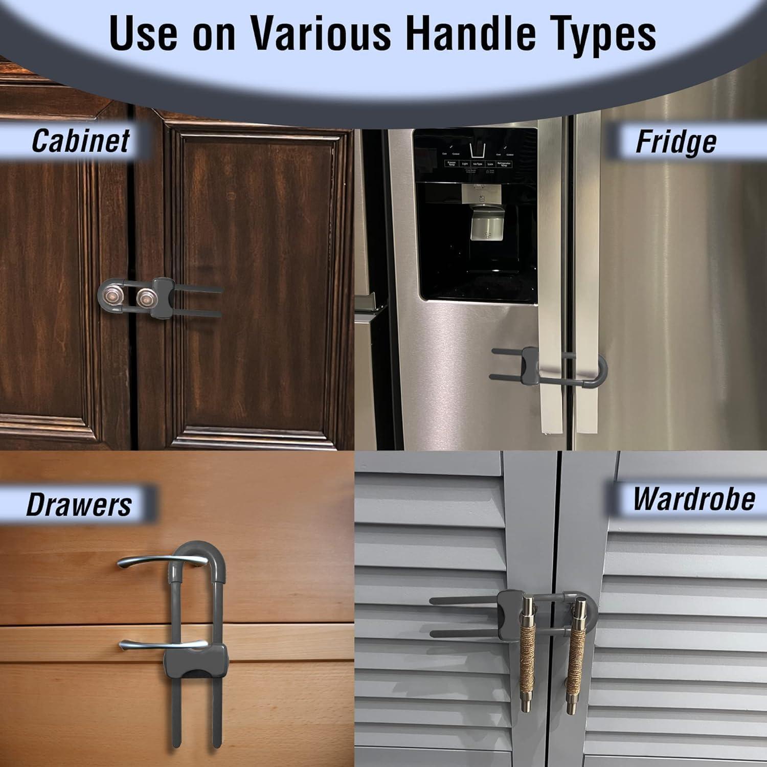 Cerraduras Deslizantes de Seguridad WENPENG para Gabinetes - 10 Paquete