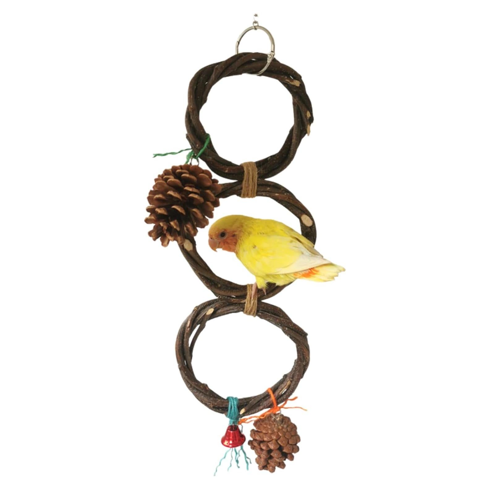Soporte de columpio para aves CXYYXF 3 anillos 10 cm