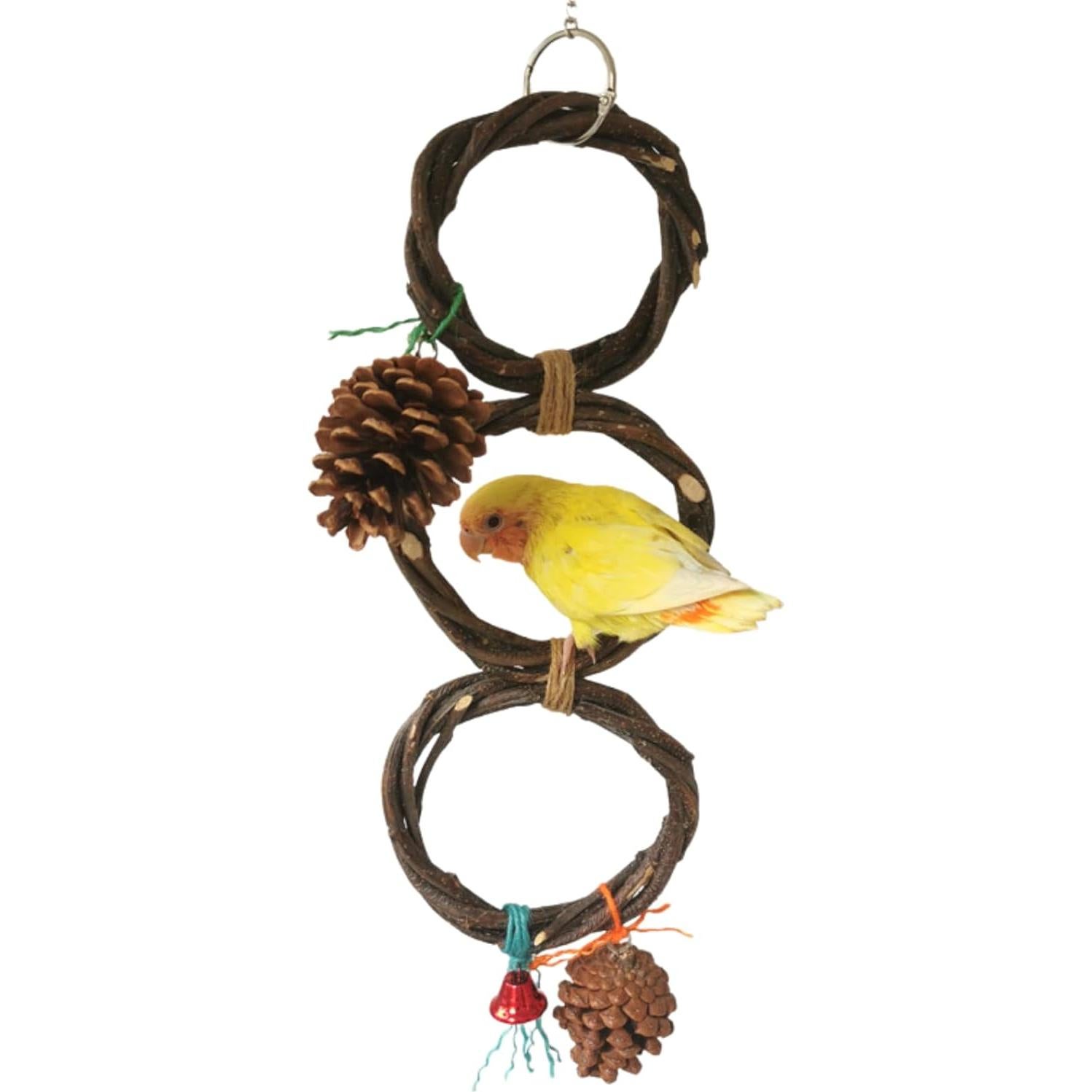Soporte de columpio para aves CXYYXF 3 anillos 10 cm