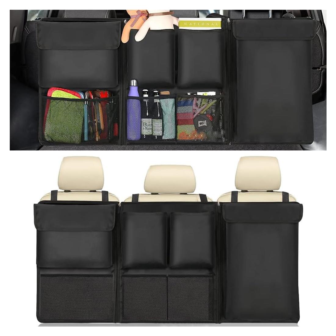 Organizador de Maletero de Coche BESULEN Negro Ajustable Plegable