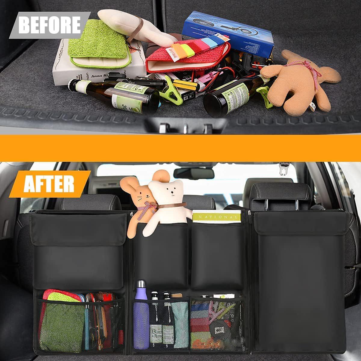 Organizador de Maletero de Coche BESULEN Negro Ajustable Plegable