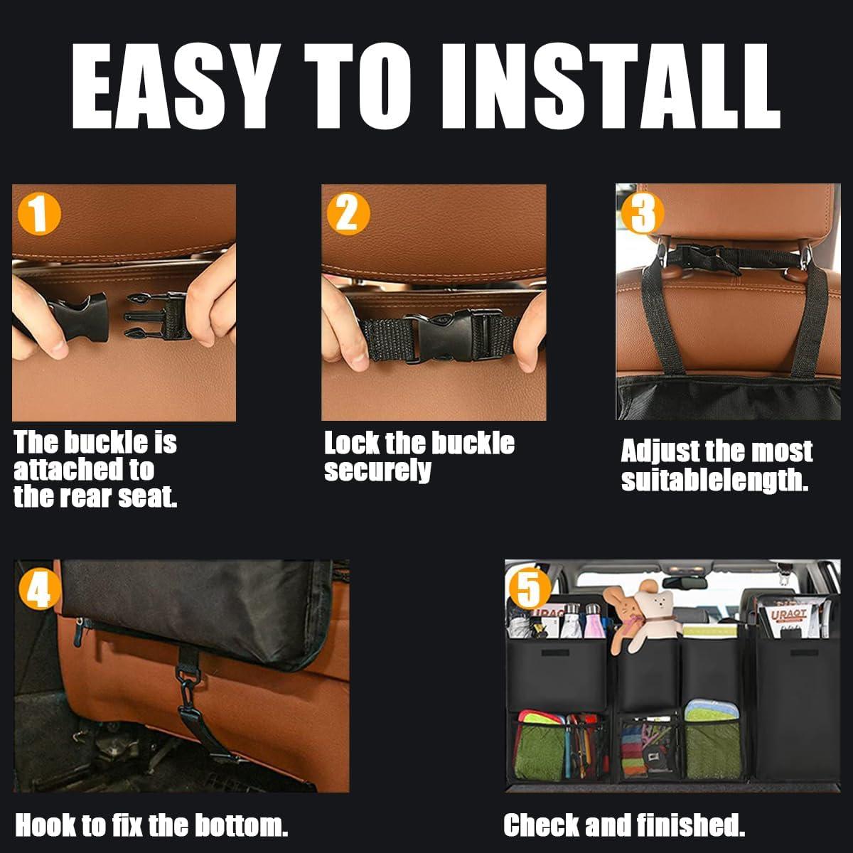 Organizador de Maletero de Coche BESULEN Negro Ajustable Plegable