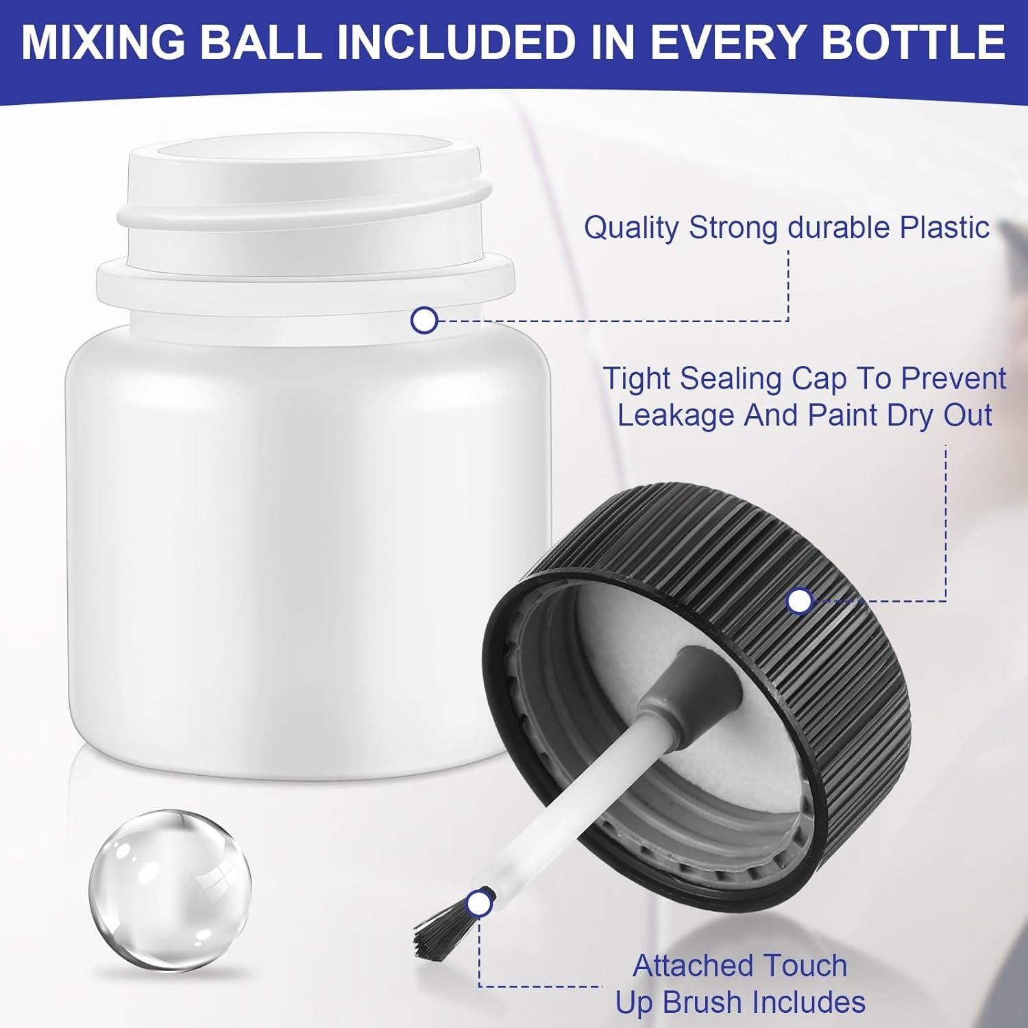 Maxcheck 60 Botellas Vacías de Pintura 30ml con Brocha