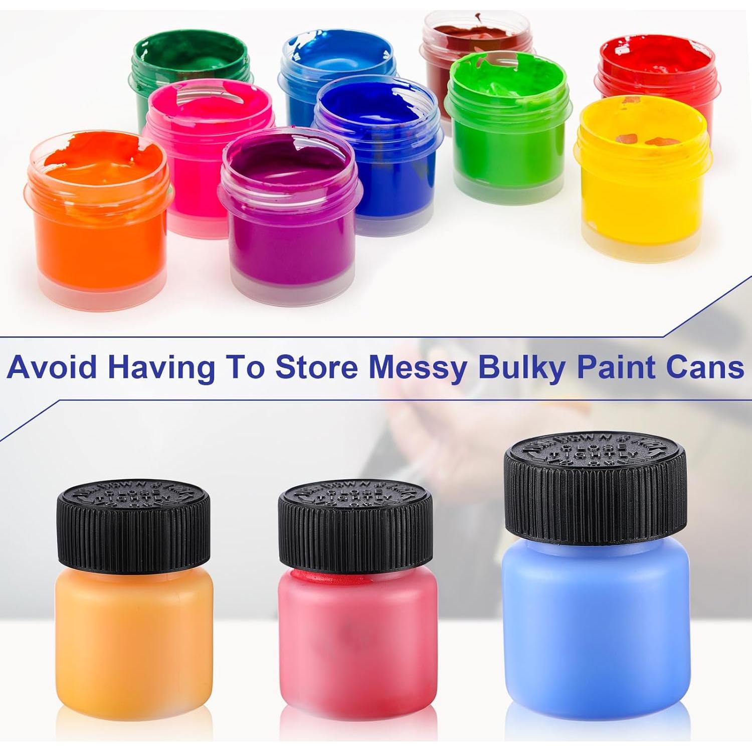 Maxcheck 60 Botellas Vacías de Pintura 30ml con Brocha