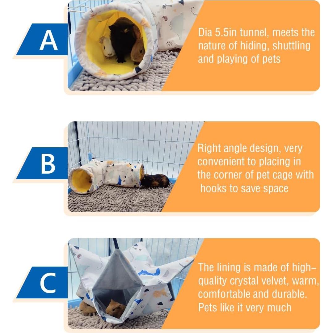 Escondite y Hamaca LEFTSTARER para Conejillos de Indias y Hurones