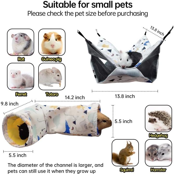 Escondite y Hamaca LEFTSTARER para Conejillos de Indias y Hurones