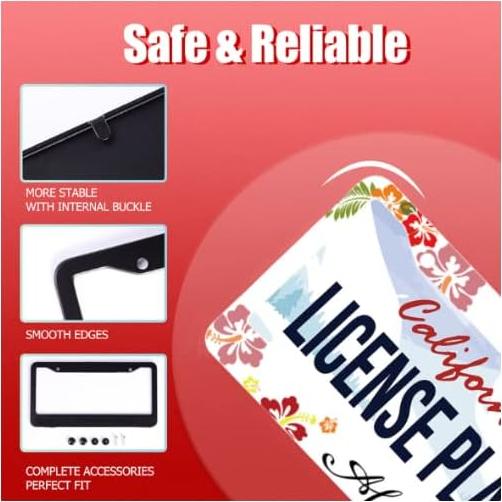 Marco de Placa de Licencia NINANMY Acero Inoxidable 30.5x15.2cm