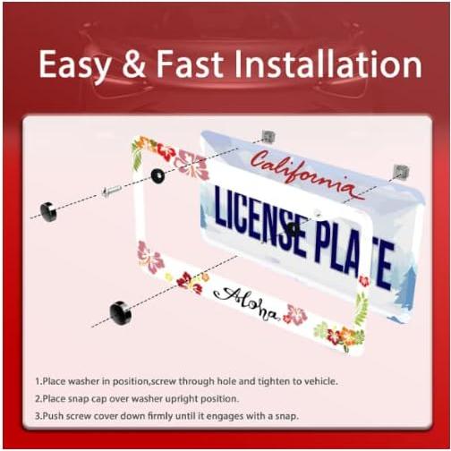 Marco de Placa de Licencia NINANMY Acero Inoxidable 30.5x15.2cm