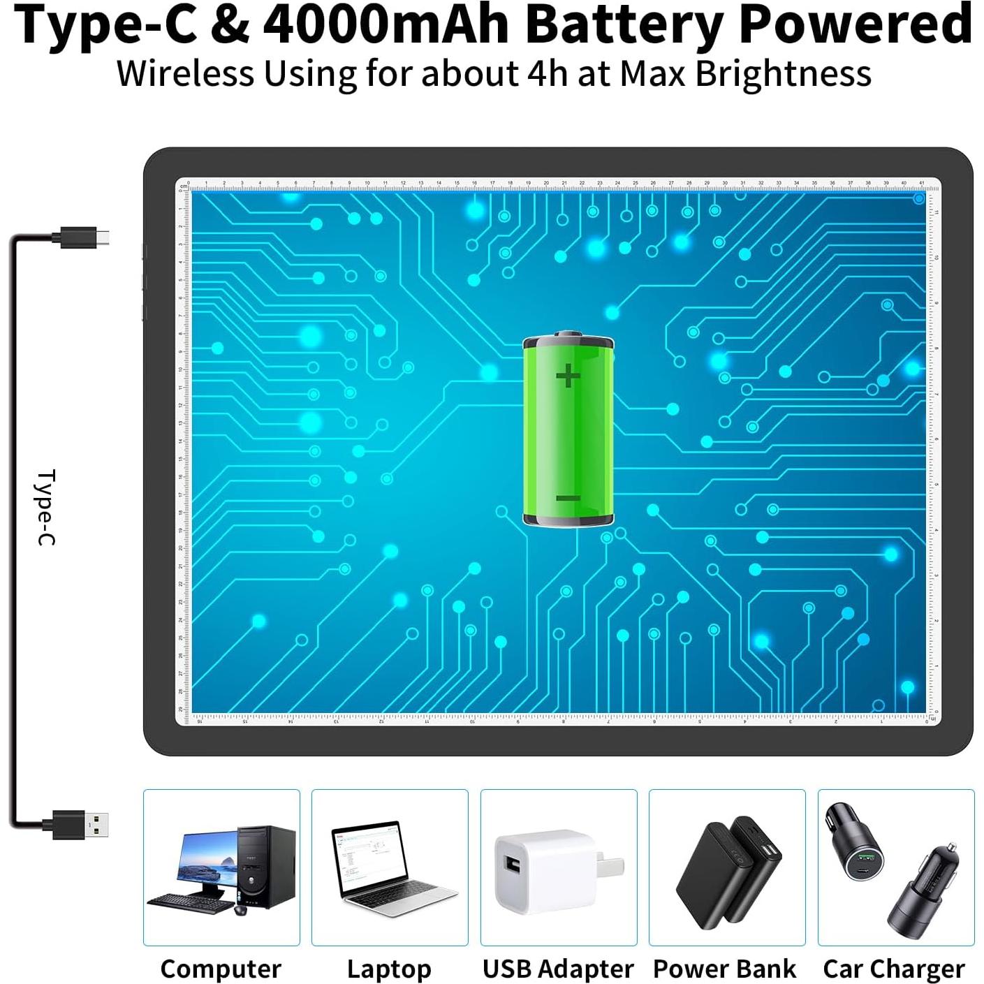 Tabla de Luz A3 KEIWRLIGHT LED 5600 Lux Recargable