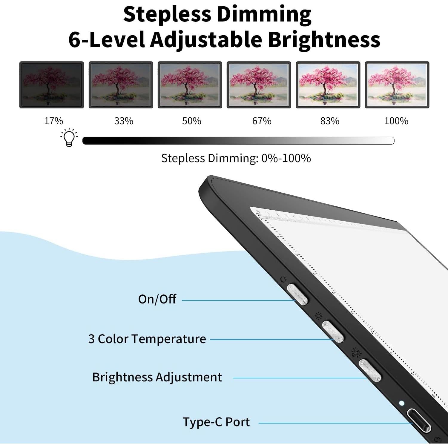 Tabla de Luz A3 KEIWRLIGHT LED 5600 Lux Recargable