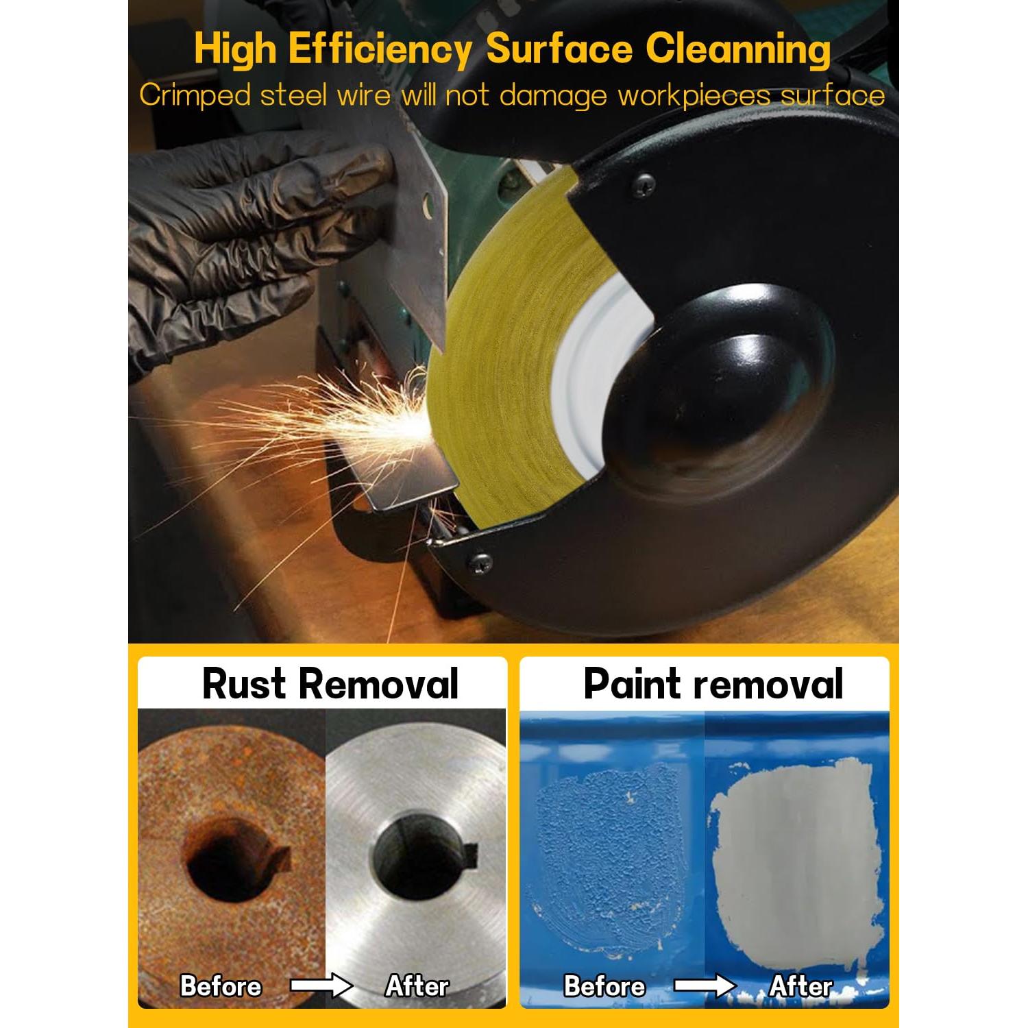 Cepillo de Alambre de Banco OSFTBVT 15.24 cm Recubierto de Latón