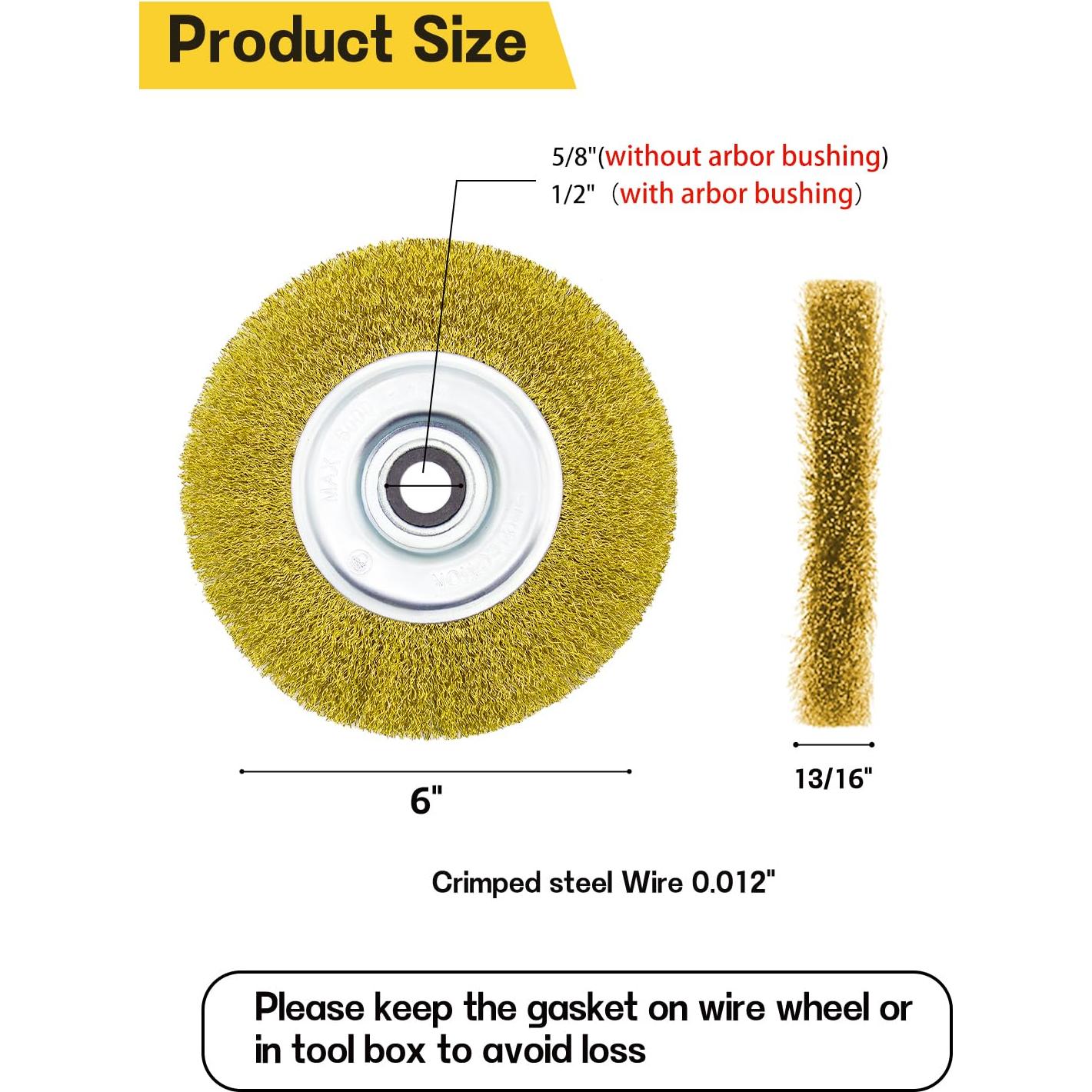 Cepillo de Alambre de Banco OSFTBVT 15.24 cm Recubierto de Latón