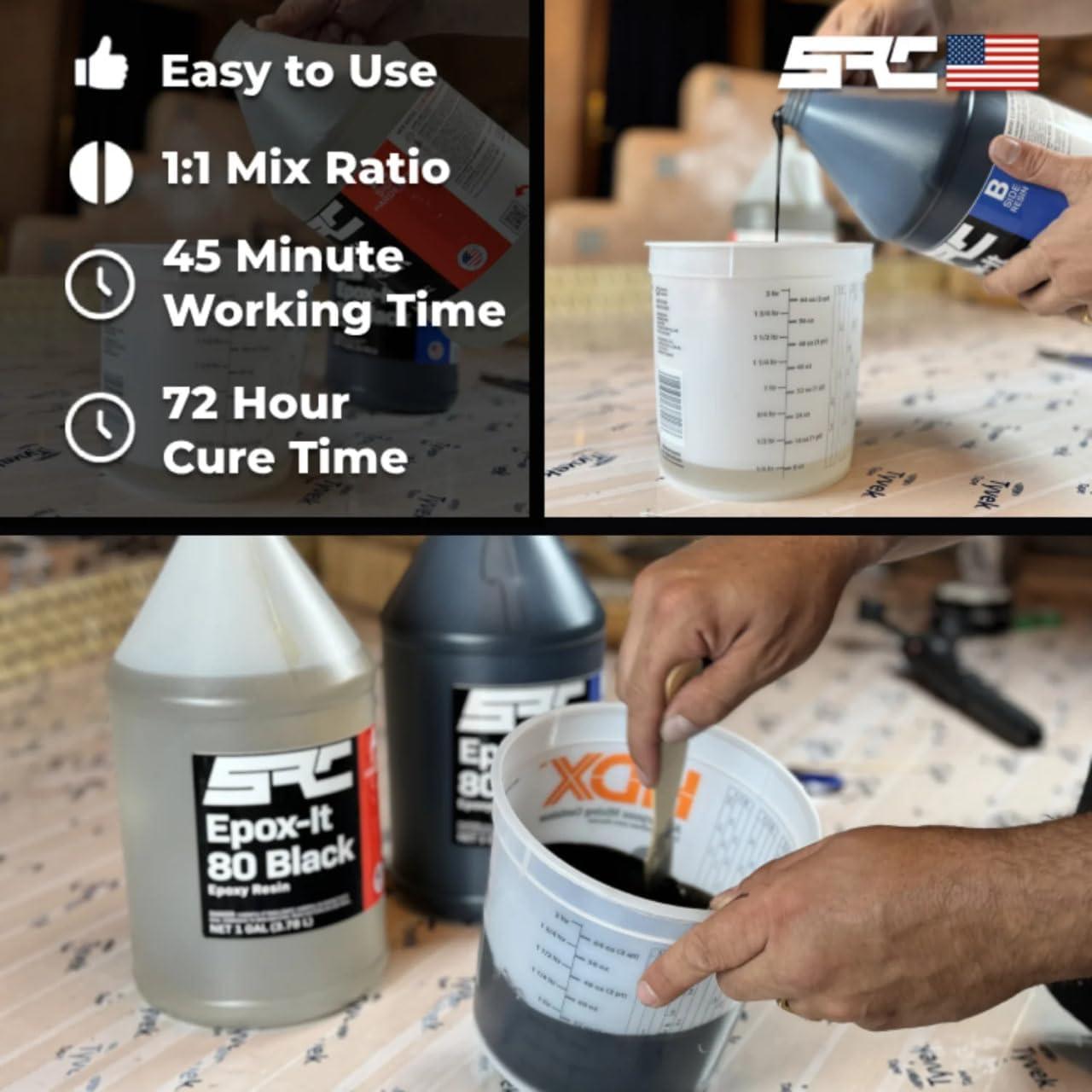 Resina Epóxica Negra 1 Gal SPRESIN Alta Calidad DIY