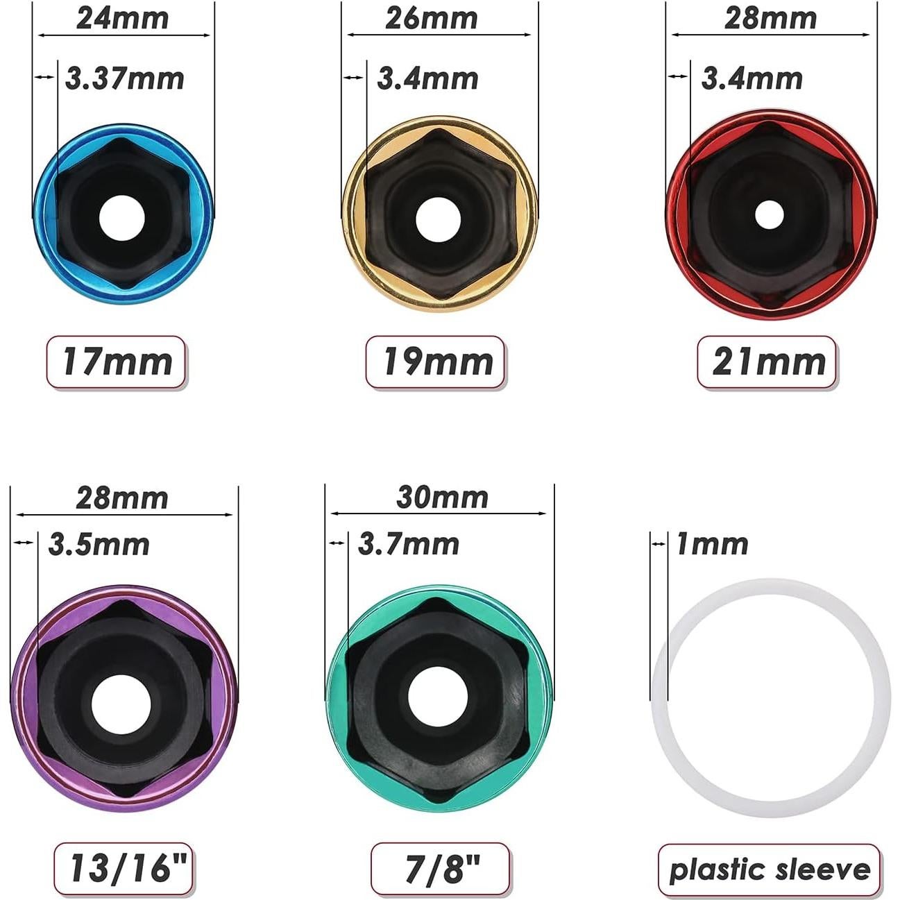 Juego de Enchufes de Impacto MIXPOWER 5 Piezas 1/2" CR-MO