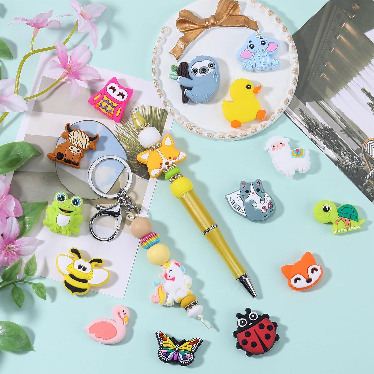 16 Perlas de Silicona HUAAPLEGO Animales para Joyería