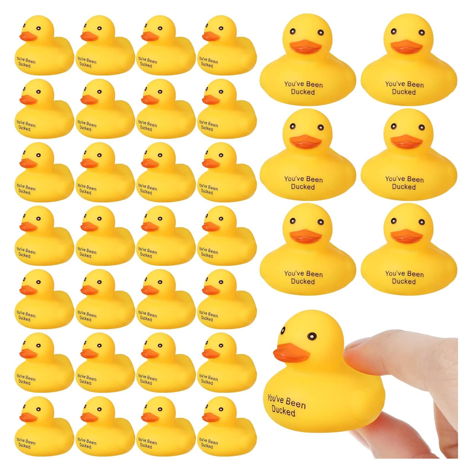 Patitos de goma Leitee Mini para baño y fiestas - 48 Pcs