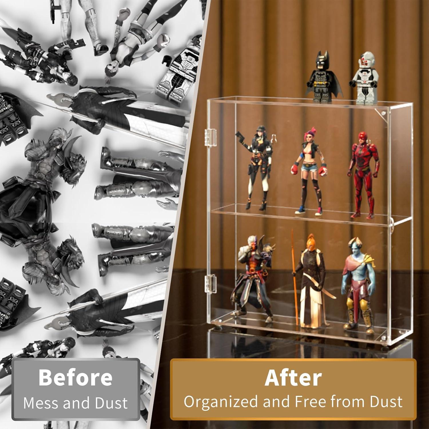 Caja de Exhibición Acrílica NIUBEE 2 Niveles para Coleccionables