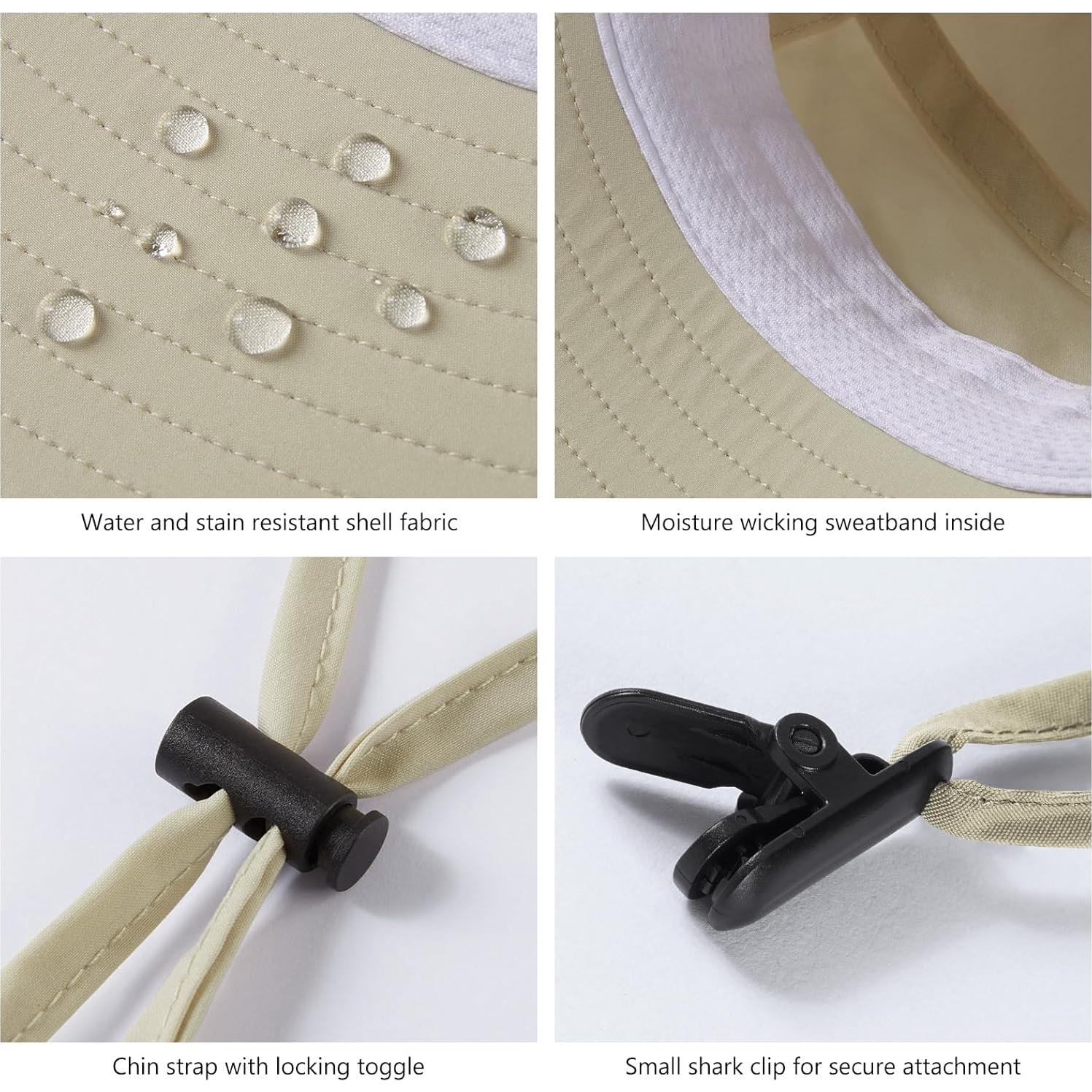 Sombrero de Sol Plegable UPF 50+ Beige con Ala Ancha