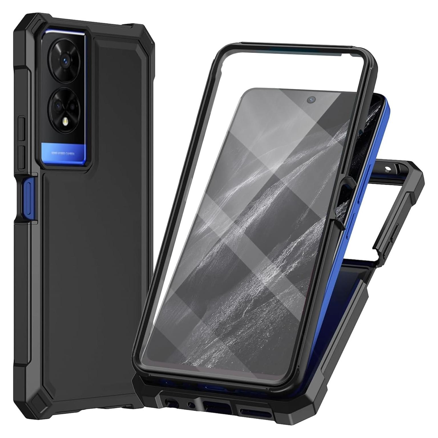 Carcasa Híbrida TJS para TCL 50 XE 5G y NXTPAPER 5G - Negro