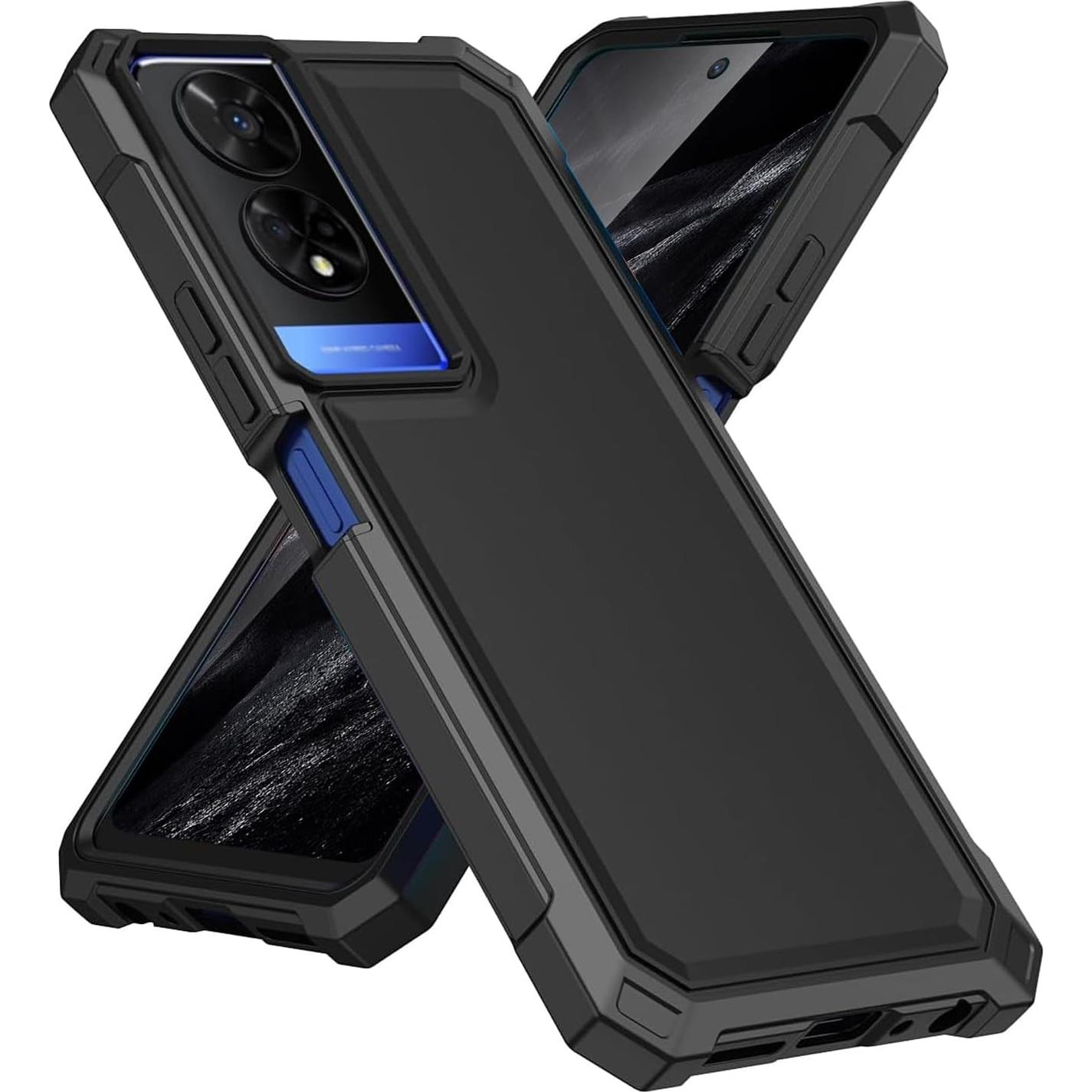 Carcasa Híbrida TJS para TCL 50 XE 5G y NXTPAPER 5G - Negro