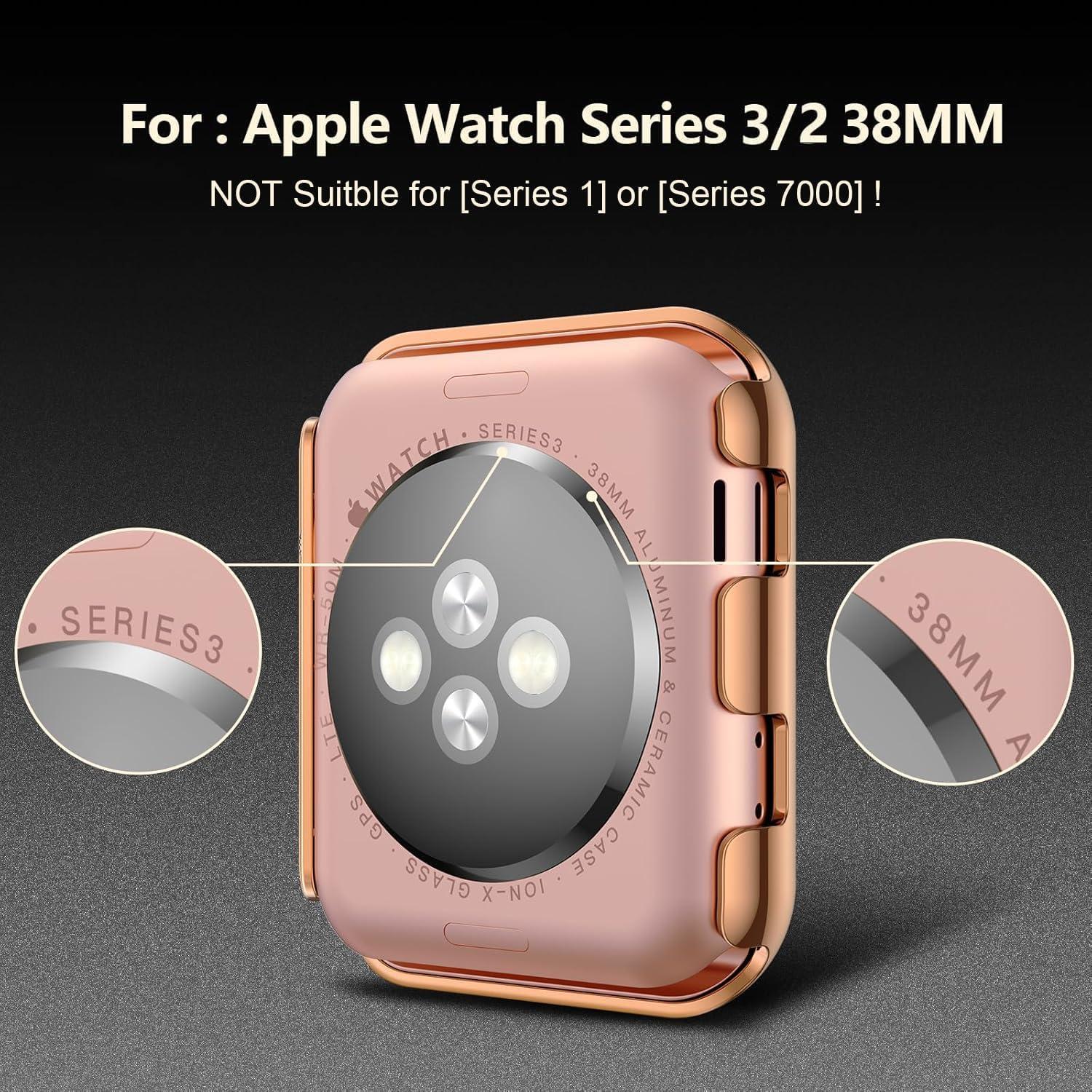 Carcasa Doble para Apple Watch 3/2 38mm Julk - Cobre Dorado y Claro