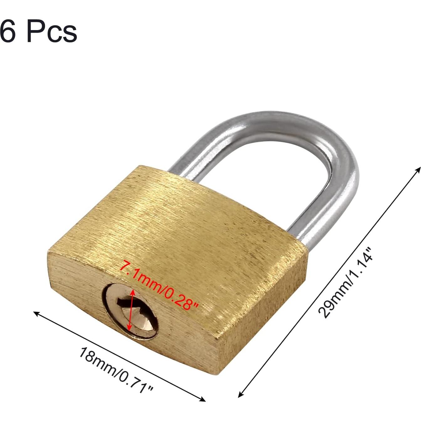 Cerraduras de Latón Sólido Litoexpe - 6 Piezas con Llaves