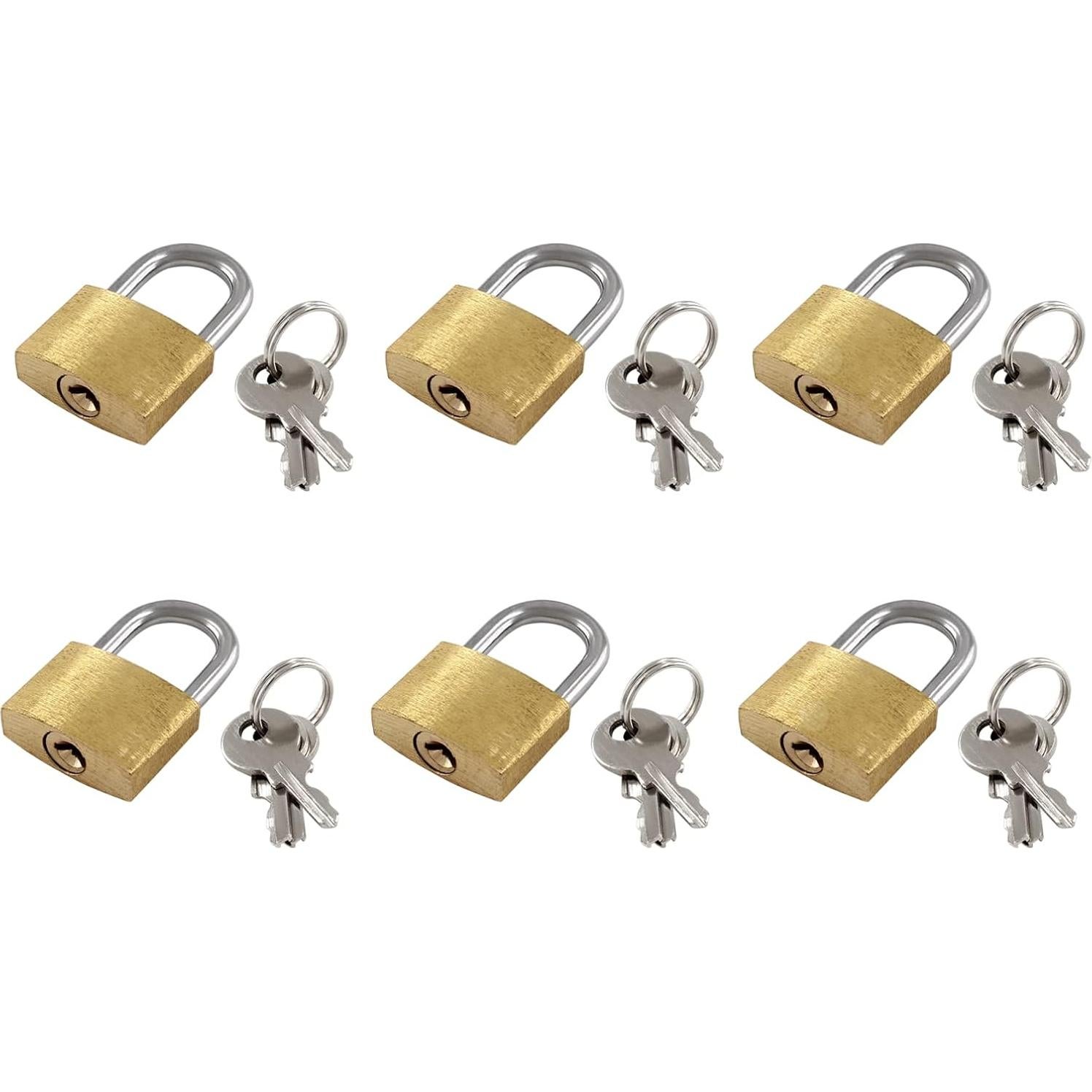 Cerraduras de Latón Sólido Litoexpe - 6 Piezas con Llaves