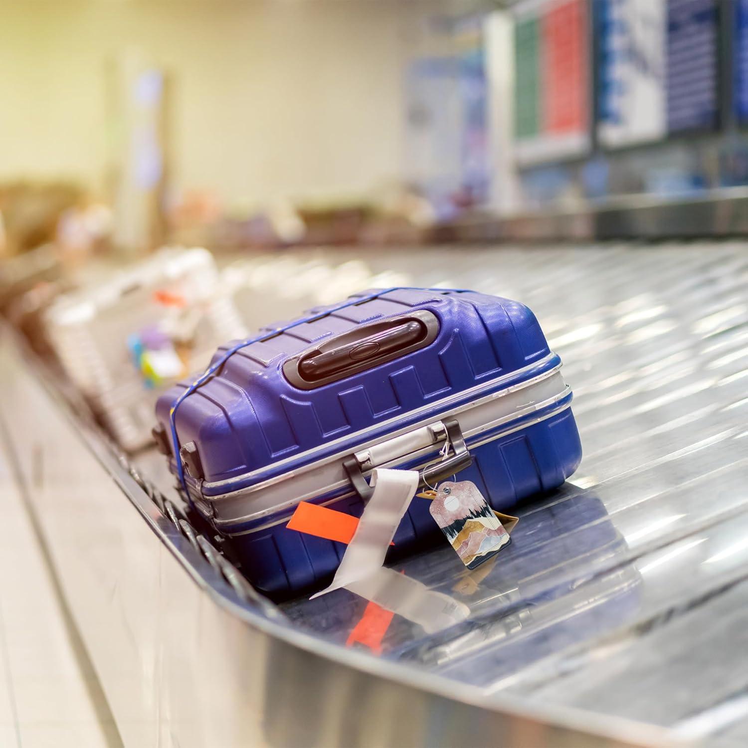 Etiquetas de Equipaje MSEAANBK Art Mountains 2 Piezas Cuero PU