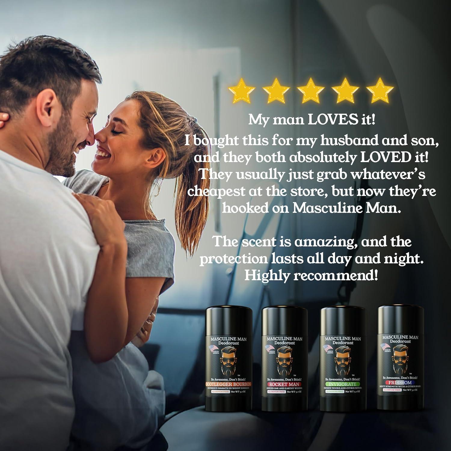 Desodorante Natural para Hombres Bourbon Bootlegger 4 Pack