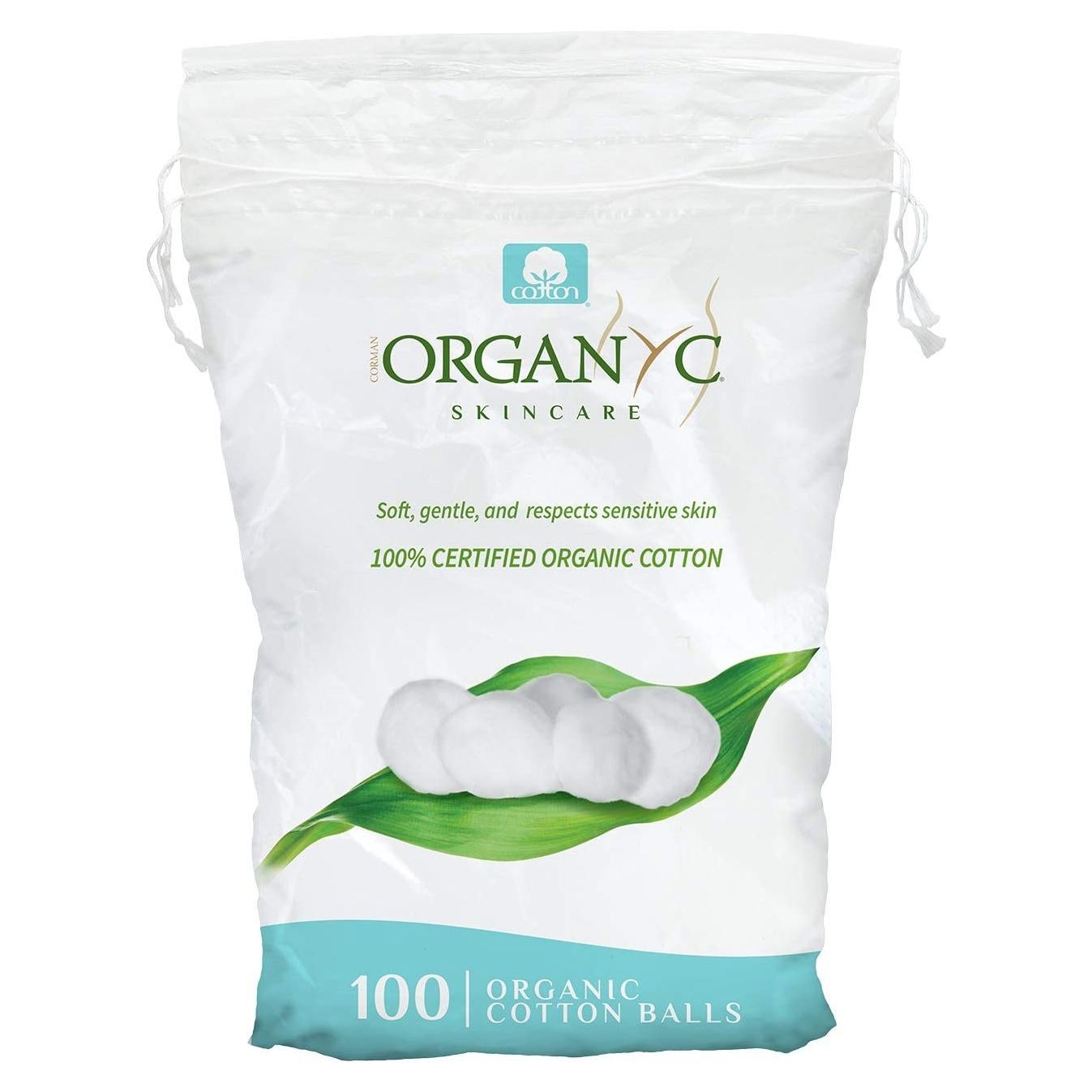 Bolas de Algodón Orgánico Organyc para Piel Sensible - 100 Unidades