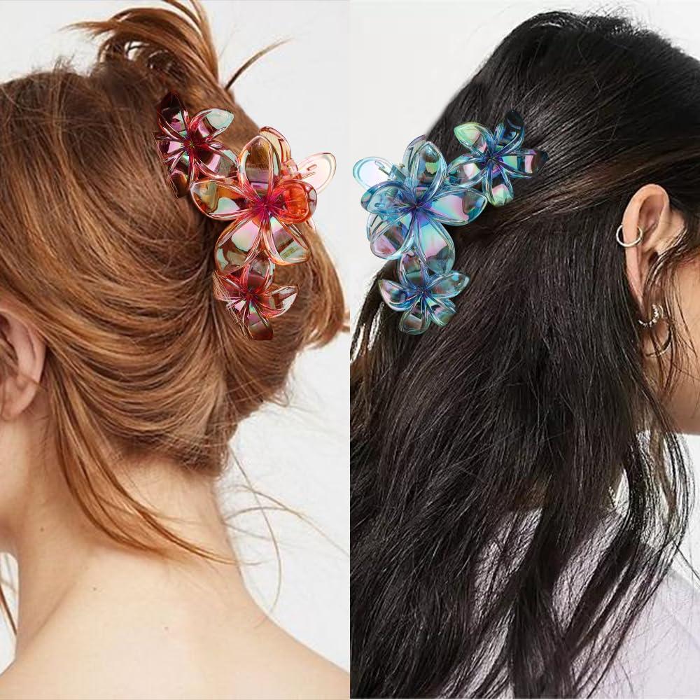 Clips de Garra de Flor Tropical Ahoney - 6 Piezas, Acabado Mate