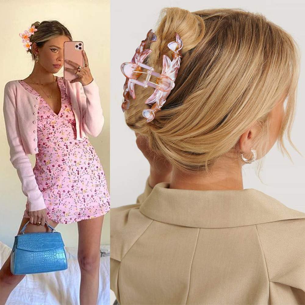 Clips de Garra de Flor Tropical Ahoney - 6 Piezas, Acabado Mate