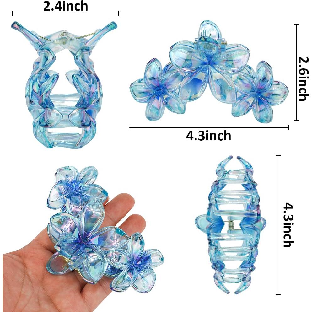 Clips de Garra de Flor Tropical Ahoney - 6 Piezas, Acabado Mate