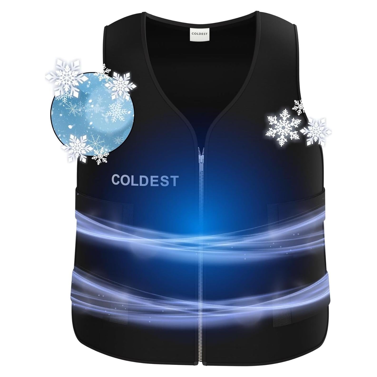 Chaleco Refrigerante Coldest Mediano Negro para Climas Calientes