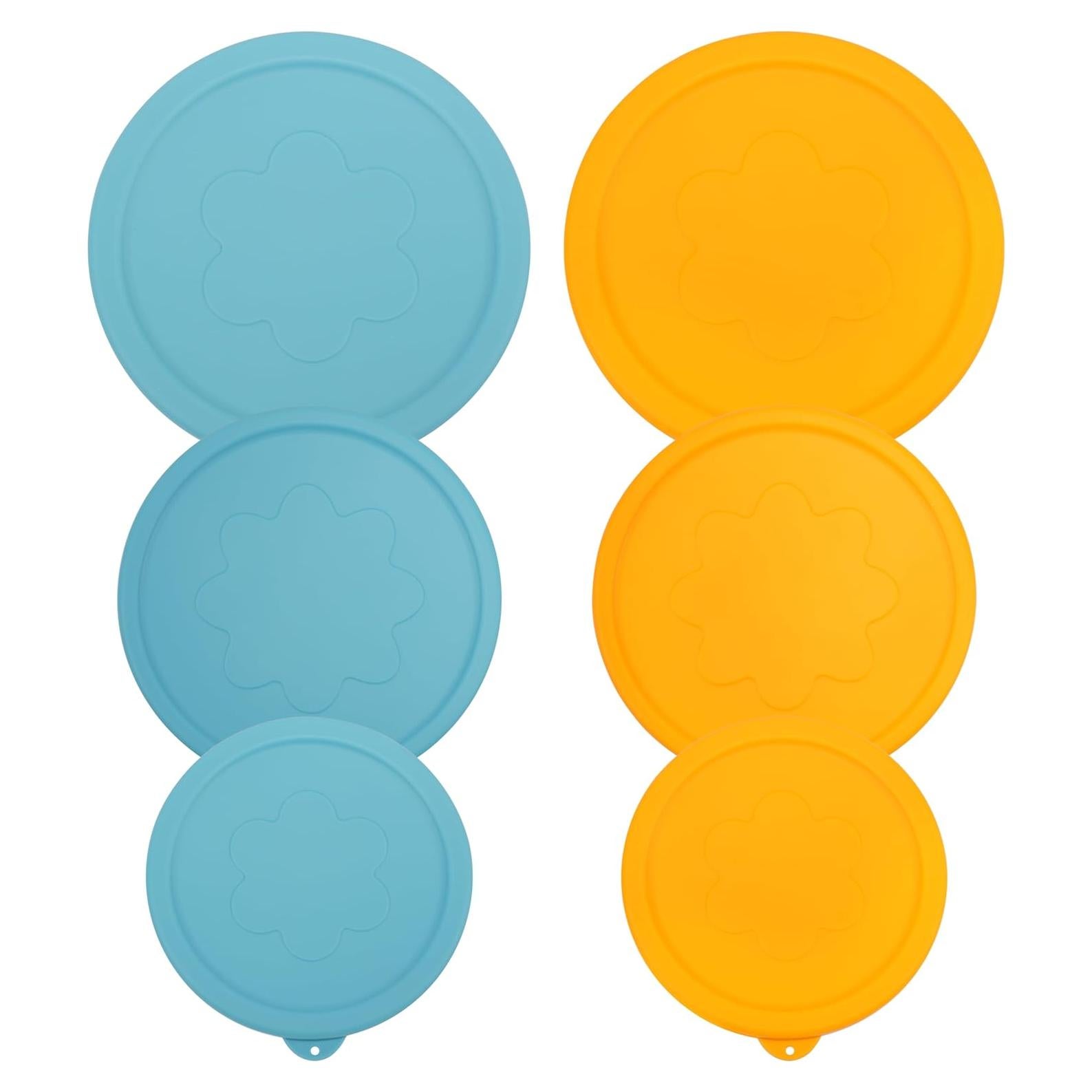 Tapas Redondas de Silicona LUVCOSY para Cuencos Pyrex - 6 Piezas