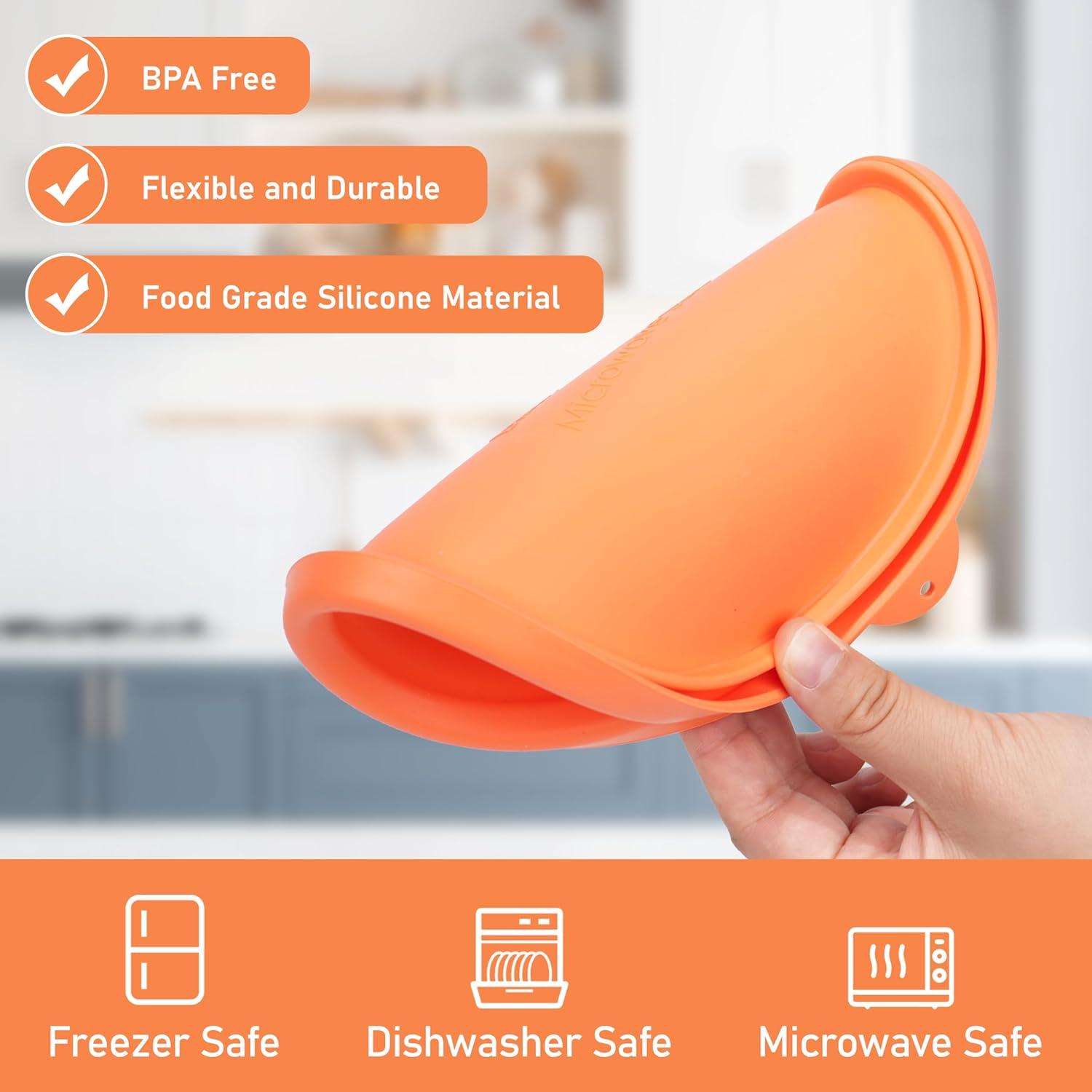 Tapas Redondas de Silicona LUVCOSY para Cuencos Pyrex - 6 Piezas