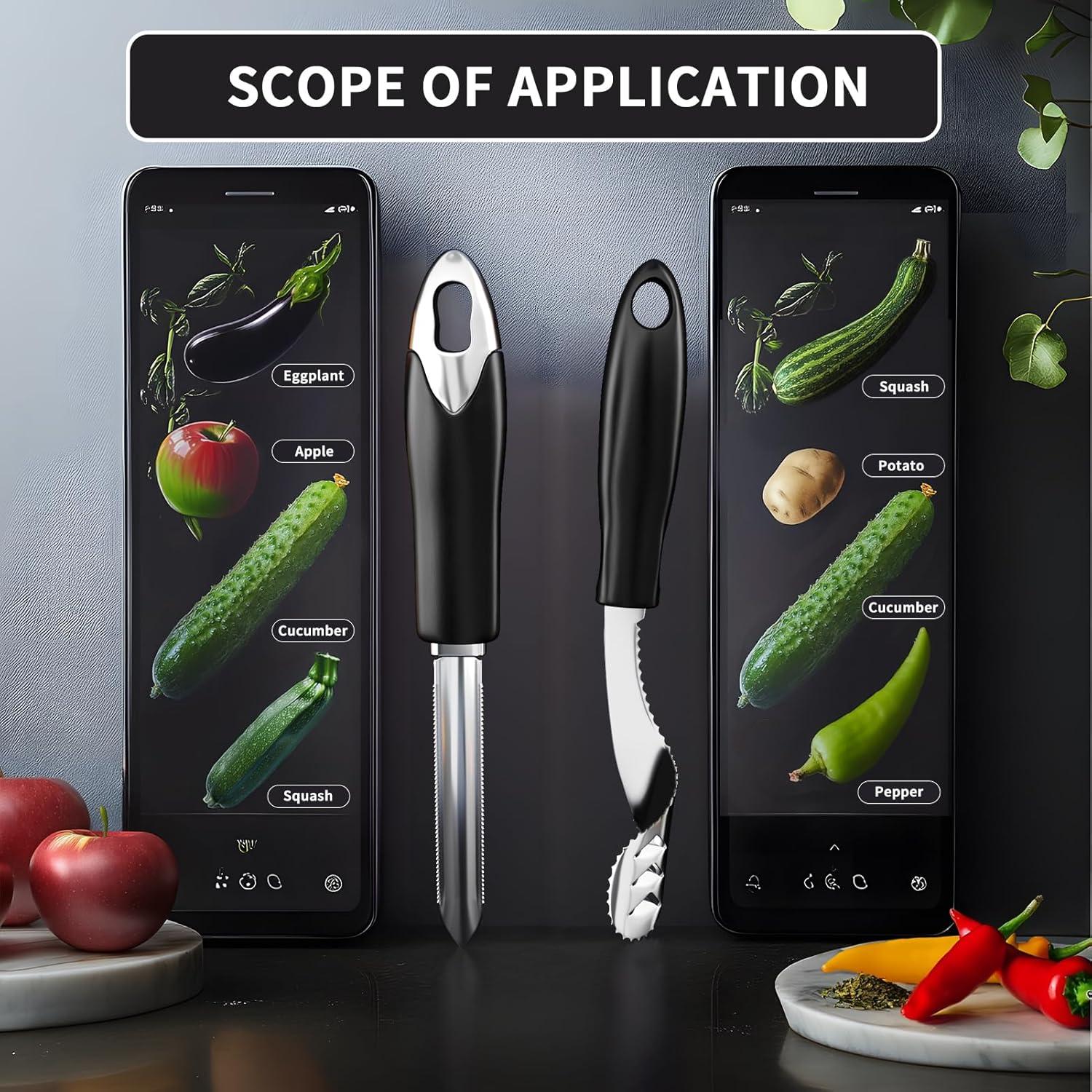 Set de 2 Corers de Pimiento y Calabacín Newness - Acero Inoxidable