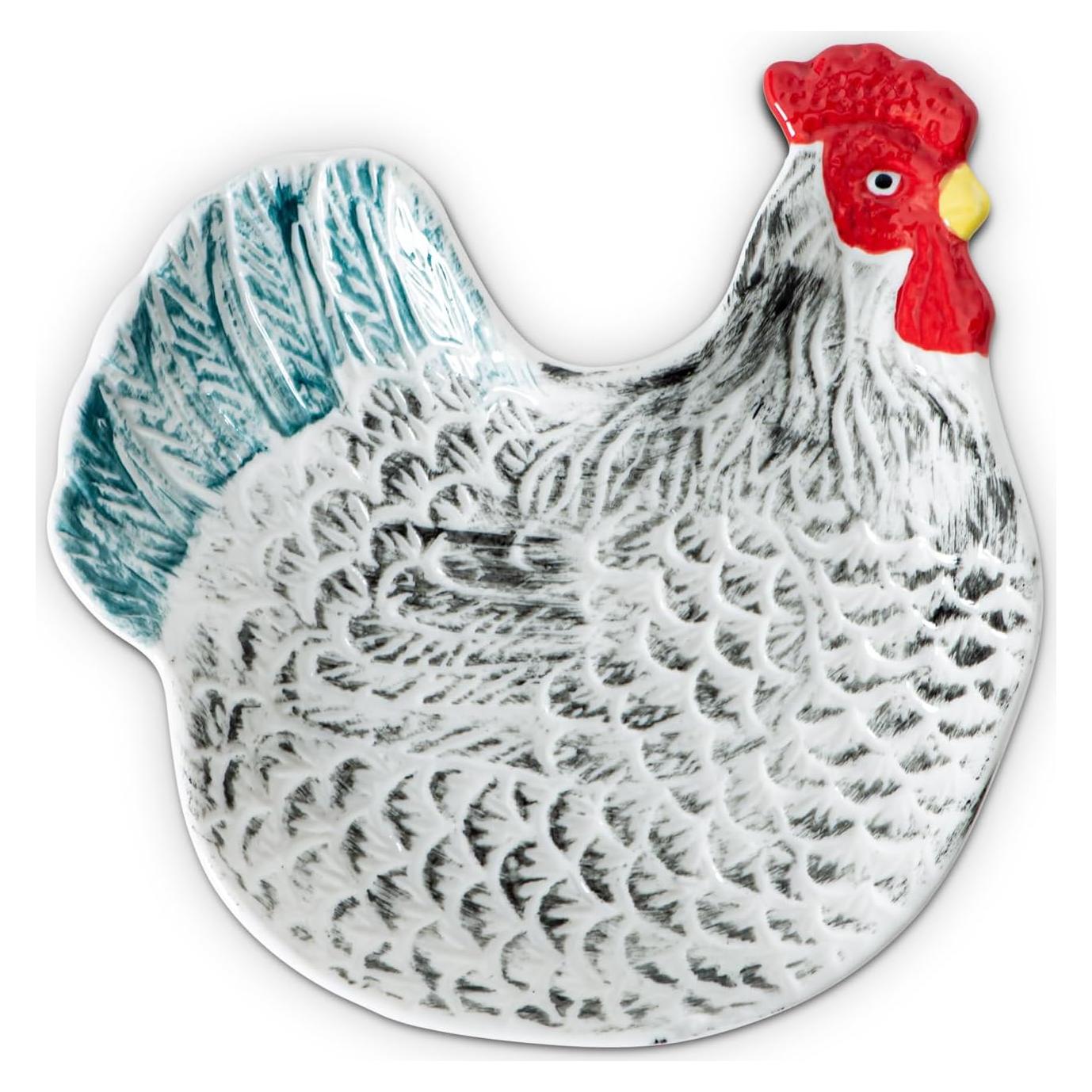 Soporte para cuchara de cerámica gallo colorido Meitao