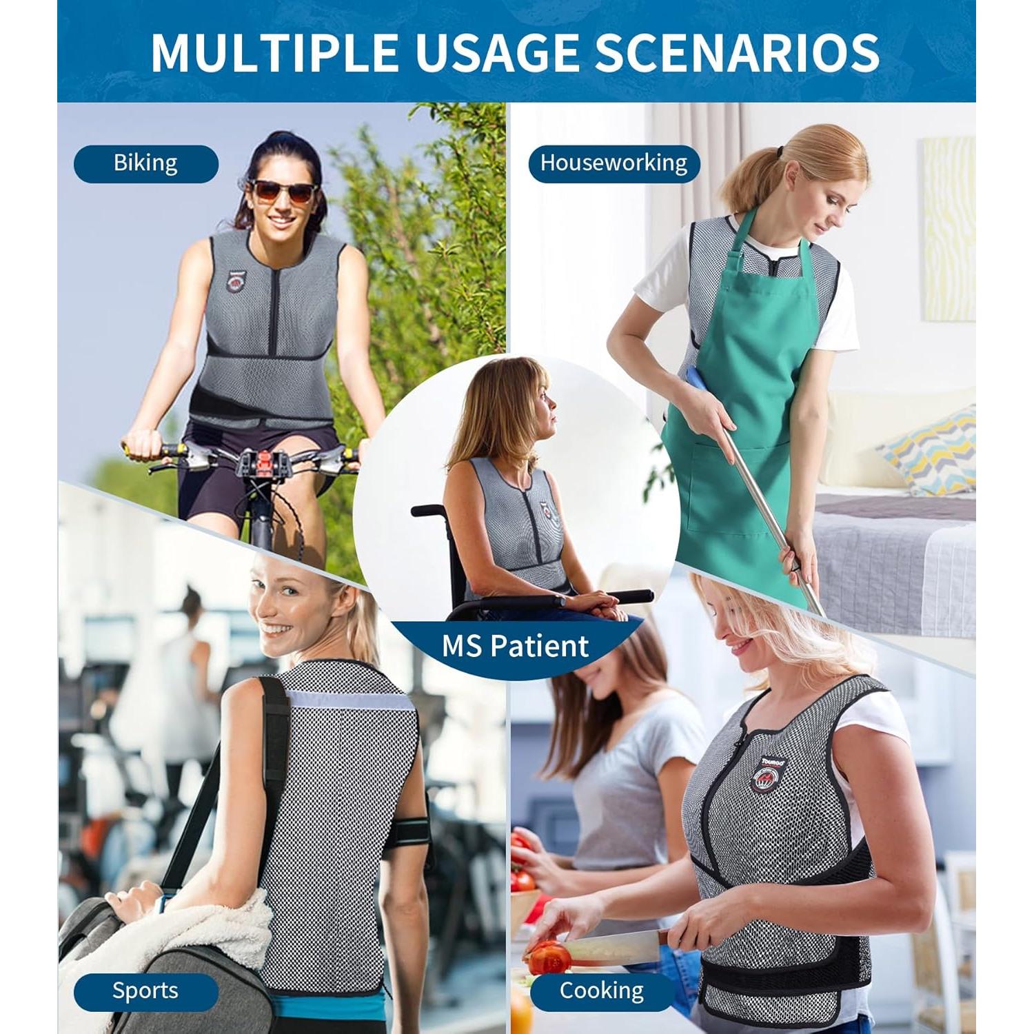 Chaleco Enfriamiento PCM Tourgo Unisex S-XL 3 Paquetes