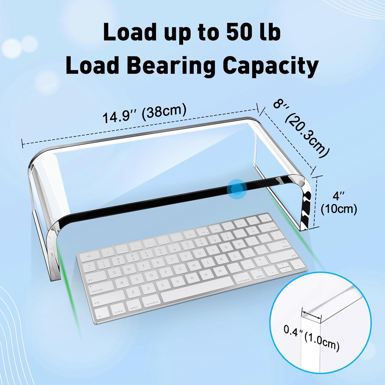Soporte de Monitor Acrílico AboveTEK MS-203A - Elevador Ergonómico
