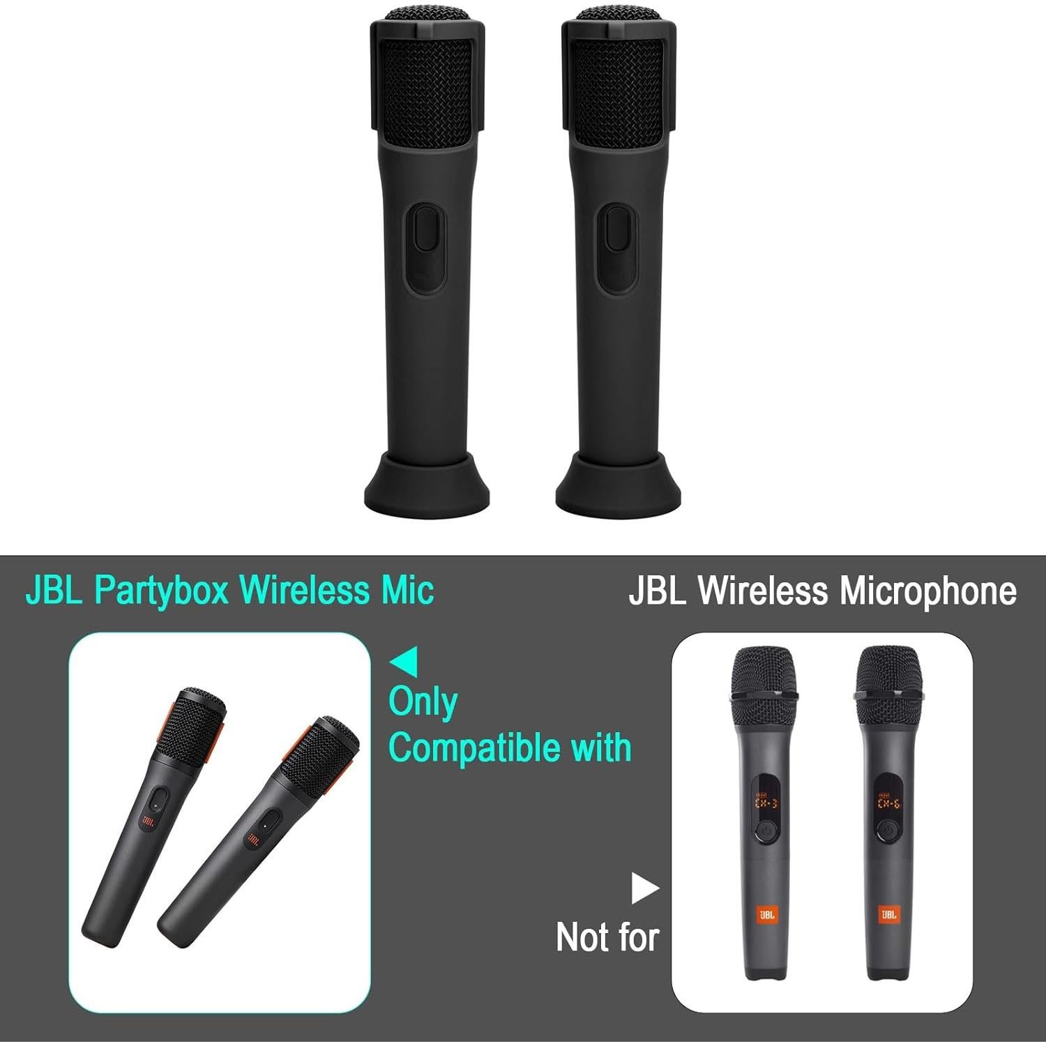 Funda de Silicona TXEsign para Micrófono Inalámbrico JBL PartyBox - 2 Piezas