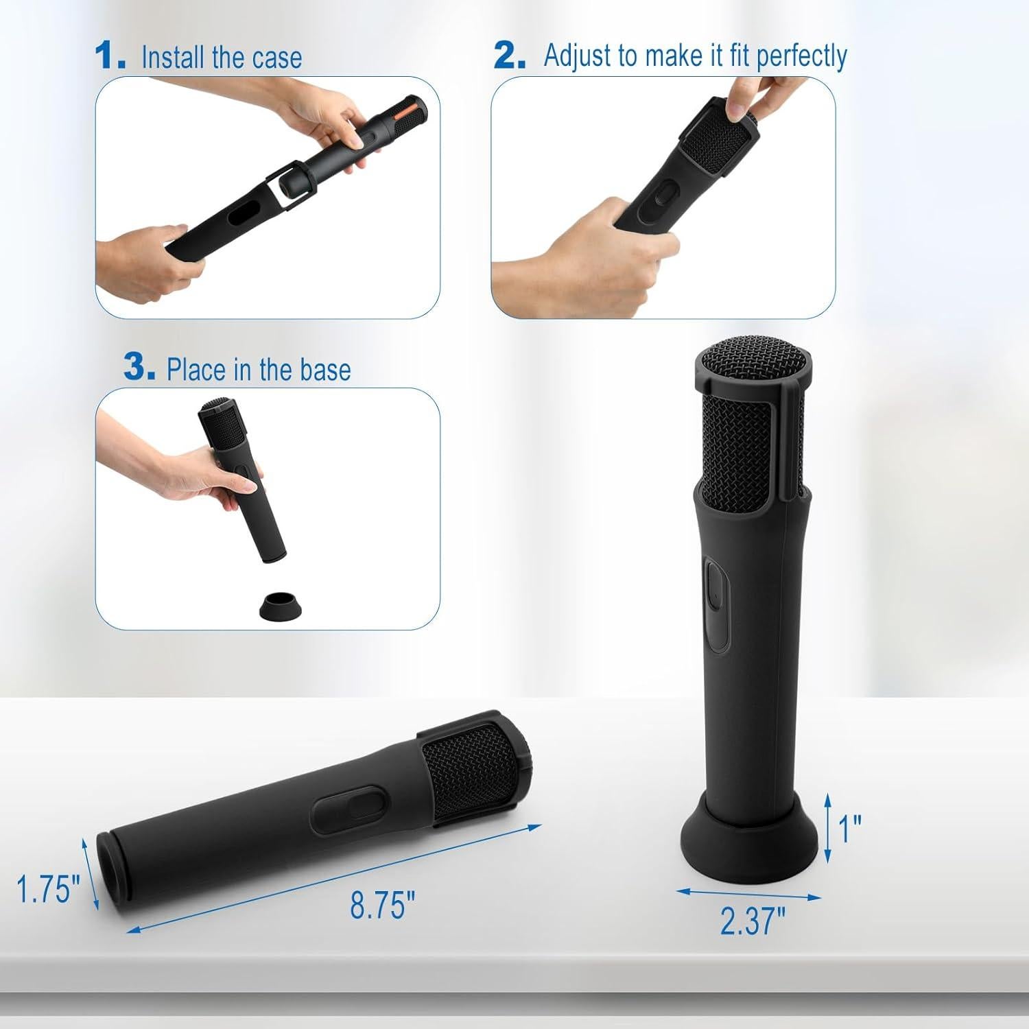 Funda de Silicona TXEsign para Micrófono Inalámbrico JBL PartyBox - 2 Piezas