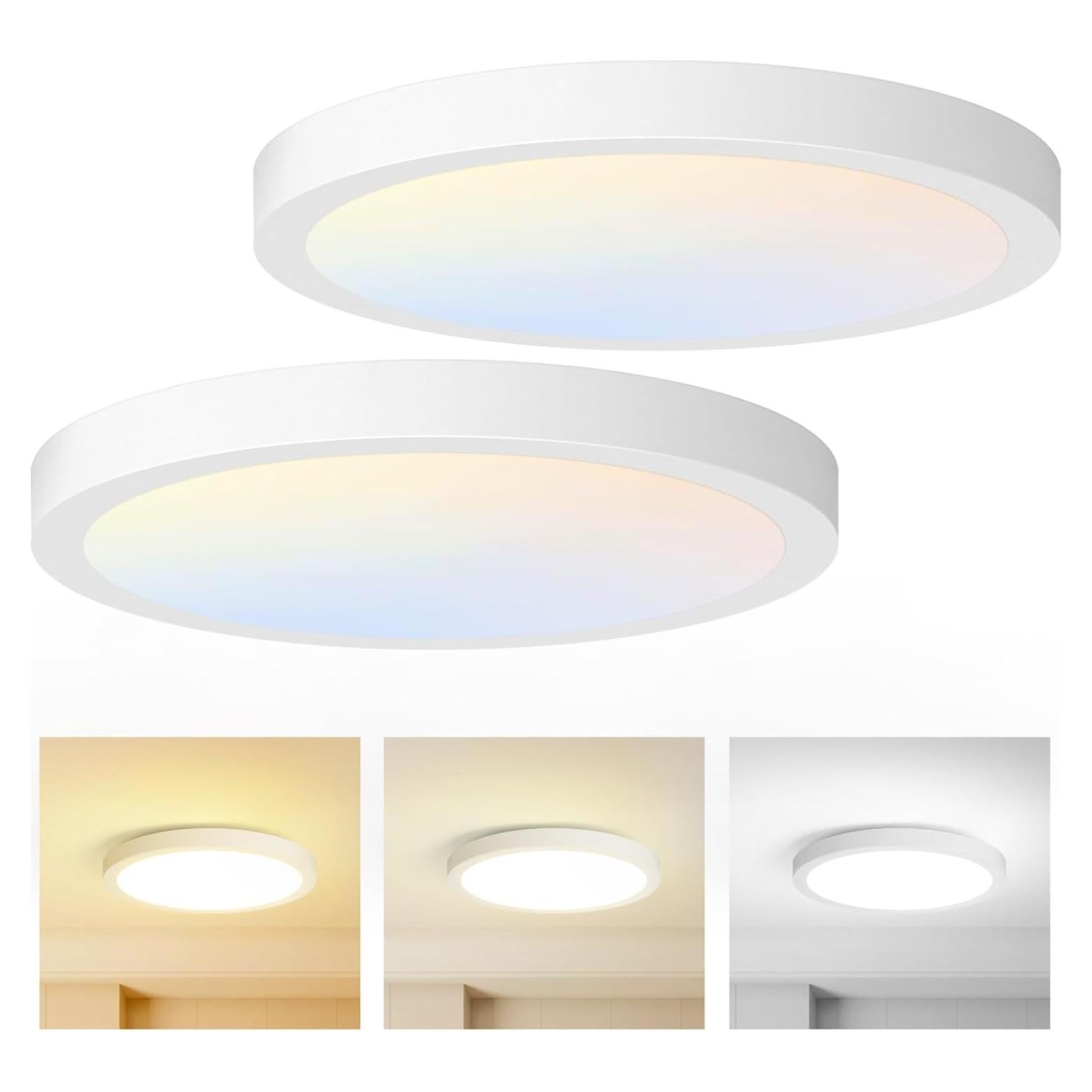 Luz de Techo LED Brightever 15W Regulable 1200Lm 18cm (Juego de 2)