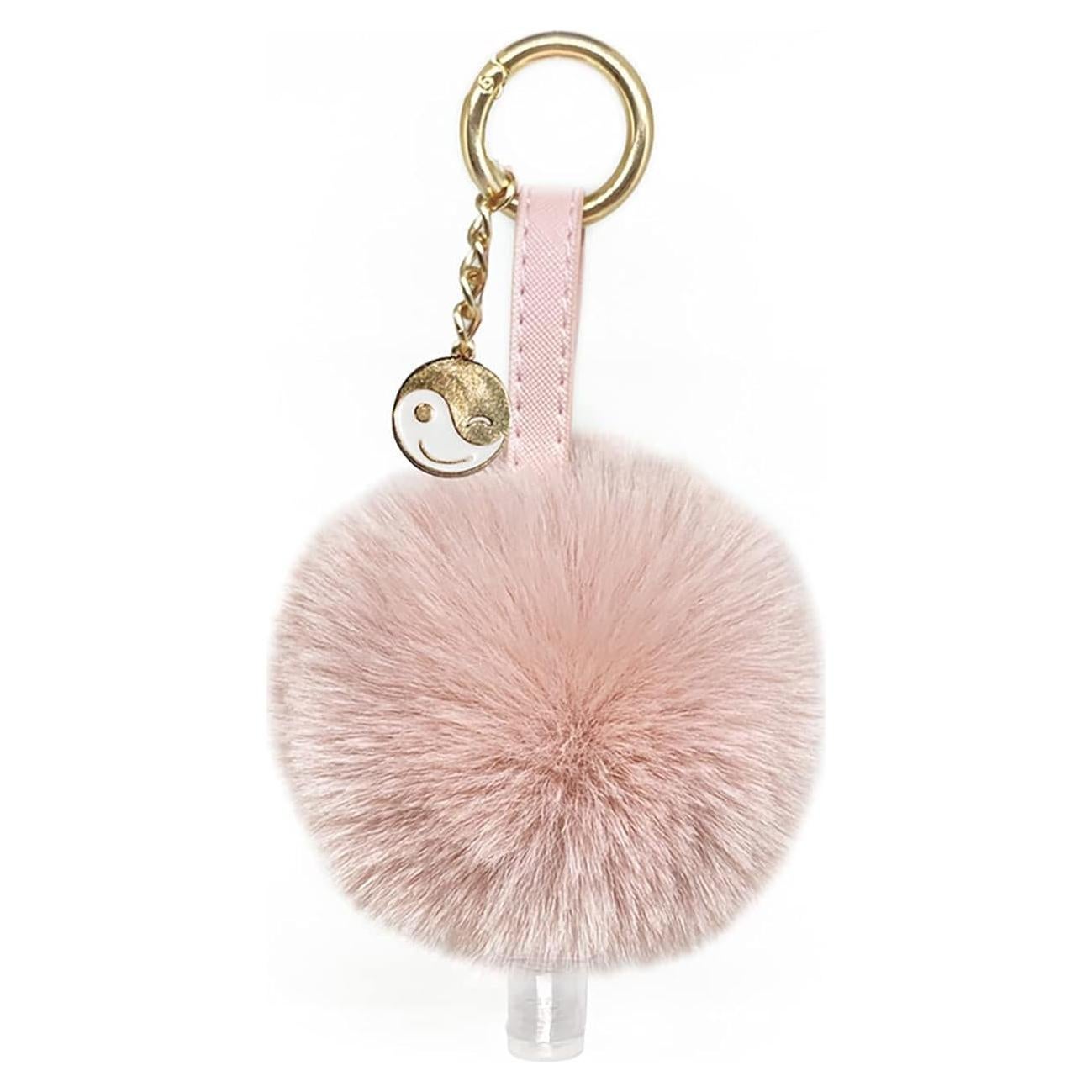 Llave Pom Pom Grande Fluffy Rosa para Botellas Cosméticas 29ml