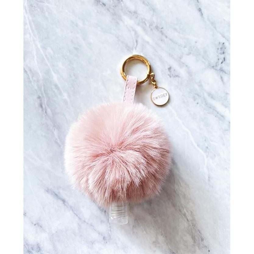 Llave Pom Pom Grande Fluffy Rosa para Botellas Cosméticas 29ml