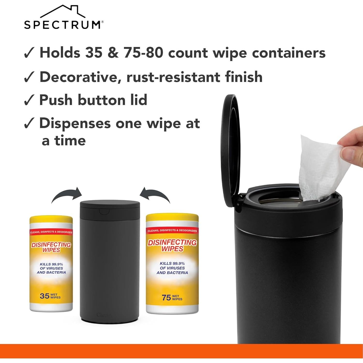 Dispensador de Toallitas Desinfectantes Spectrum Acero Inoxidable