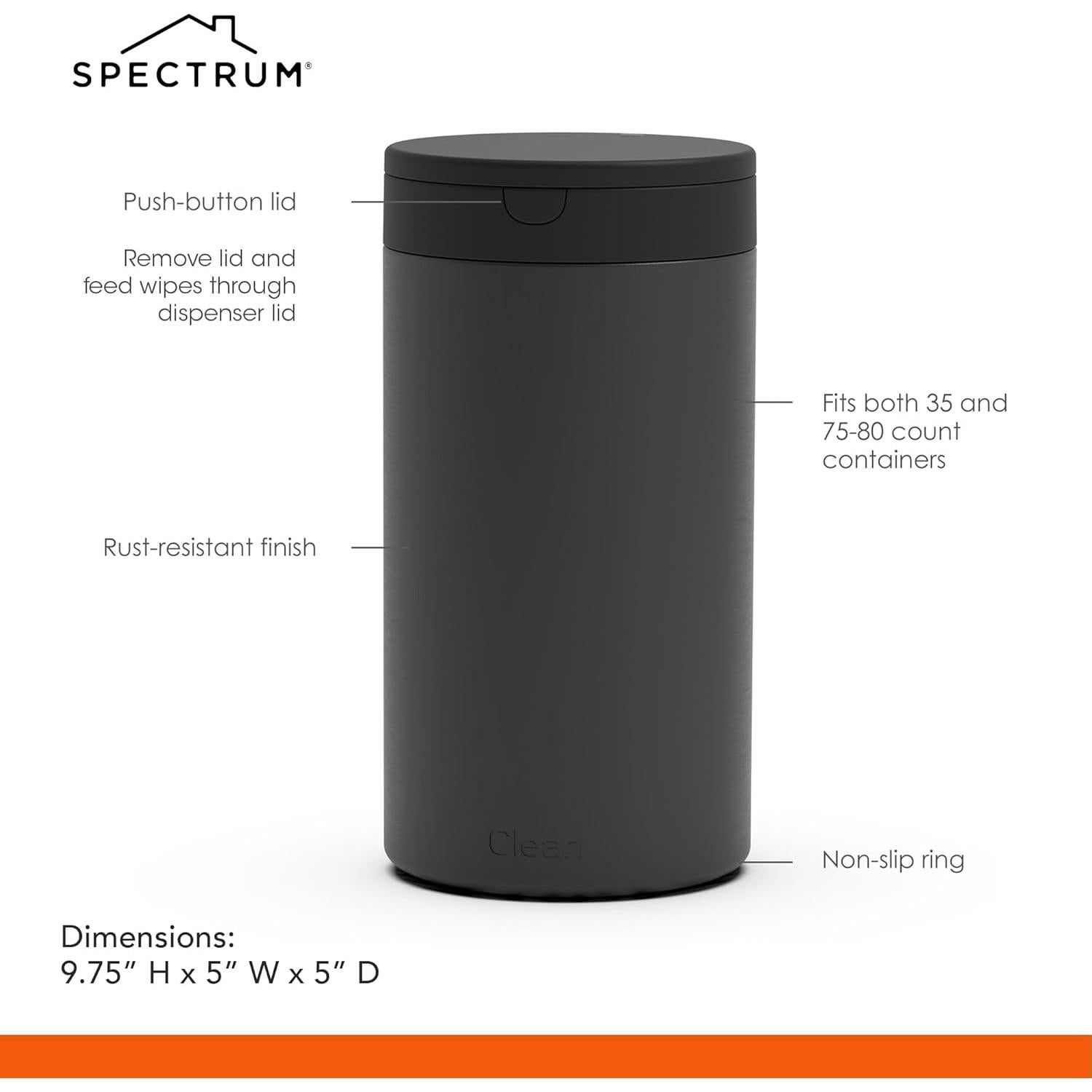 Dispensador de Toallitas Desinfectantes Spectrum Acero Inoxidable