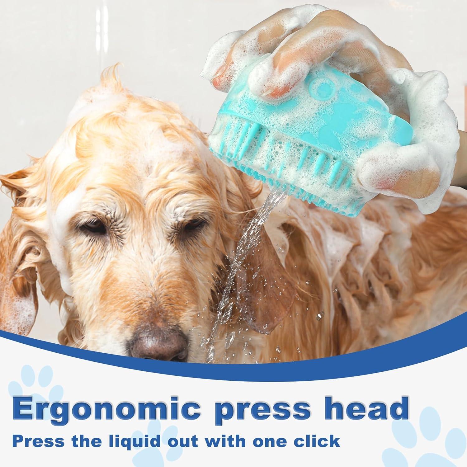 Juego de Baño para Mascotas IDQQUQQ: Guantes y Cepillo Azul